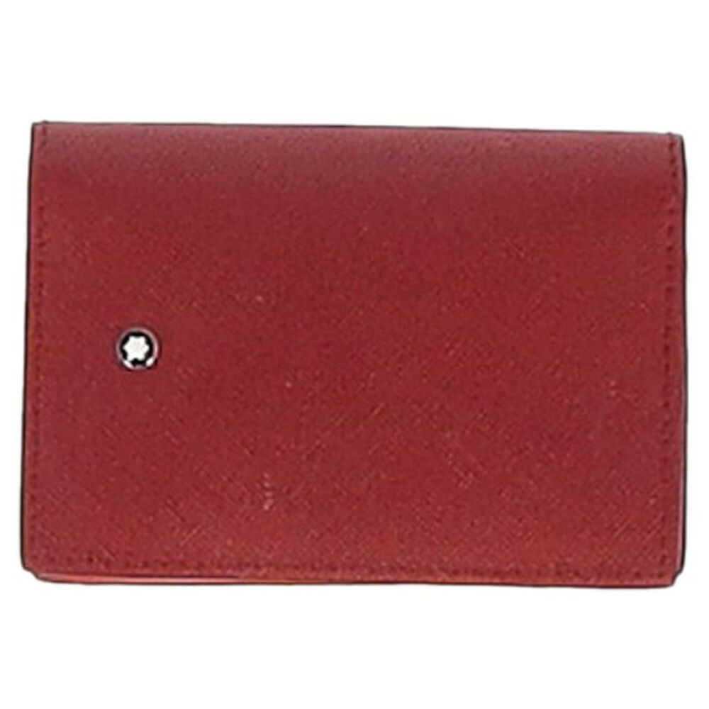 Montblanc Flap Card Holder in Red Calf Leather